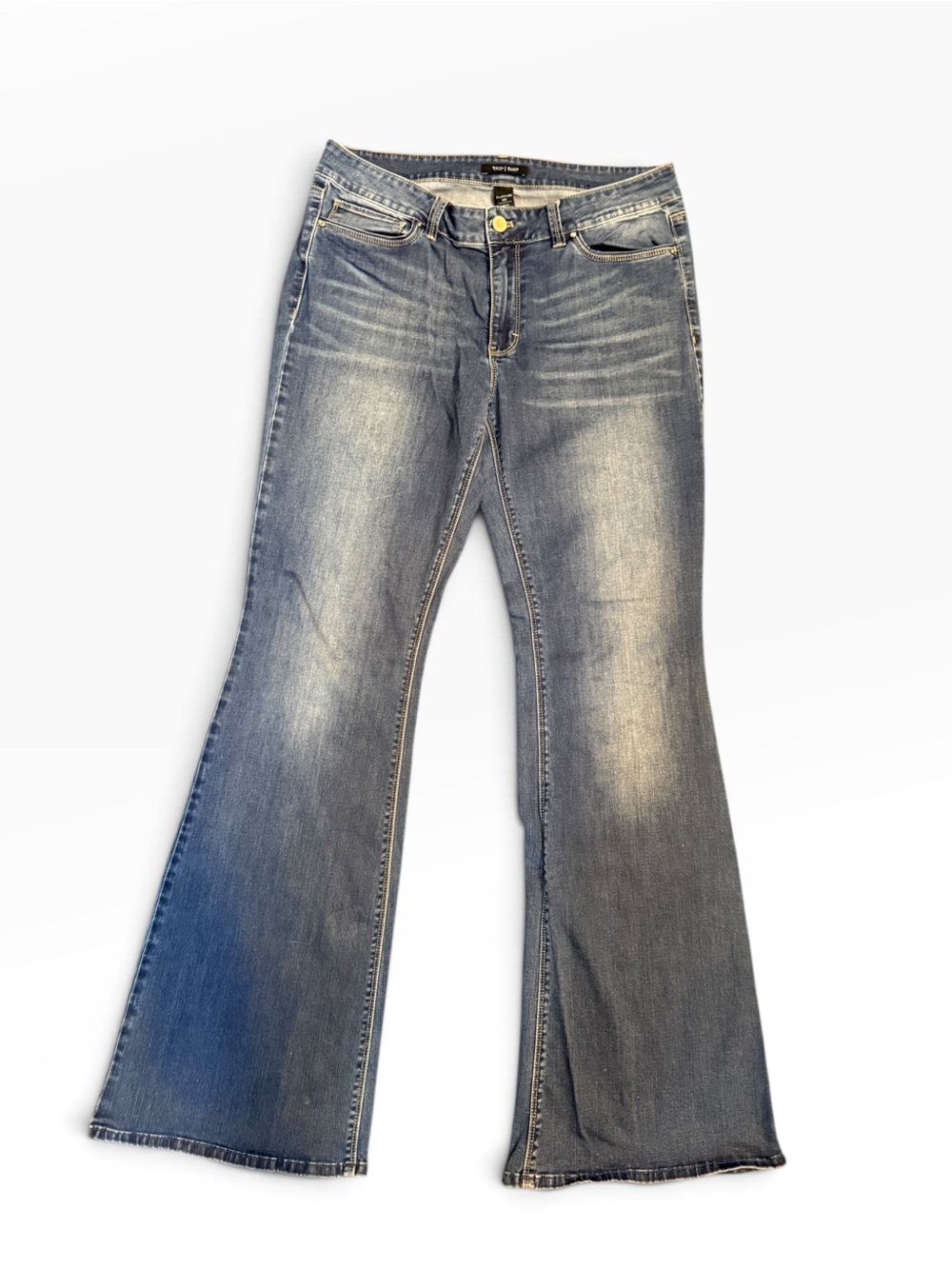 White House Black Market Women's Blue Flare Jeans